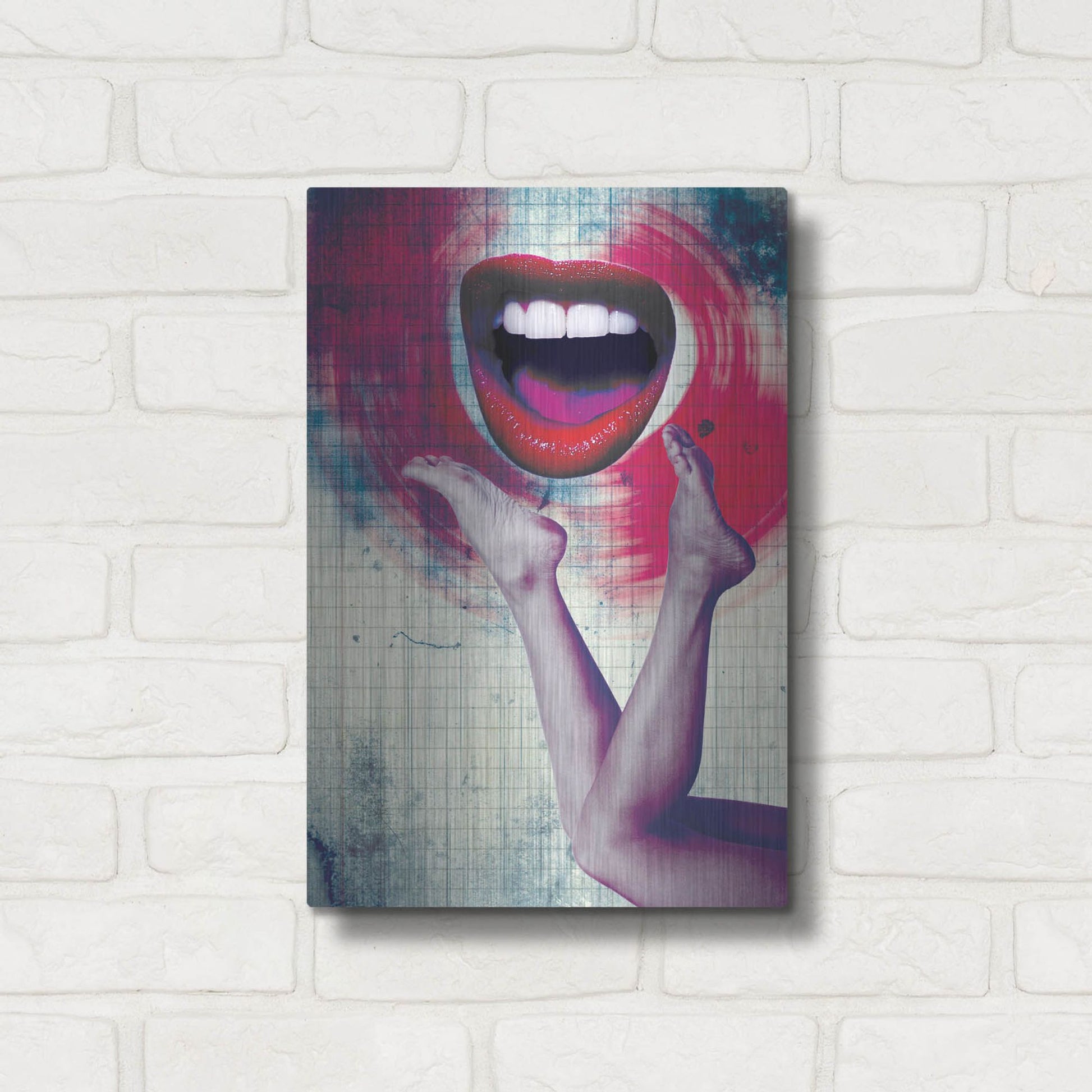 Luxe Metal Art 'Bla Bla Bla' by Elo Marc, Metal Wall Art,12x16