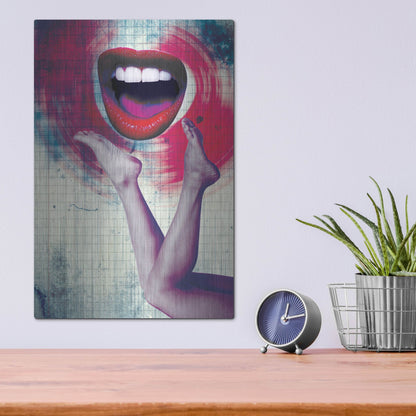 Luxe Metal Art 'Bla Bla Bla' by Elo Marc, Metal Wall Art,12x16