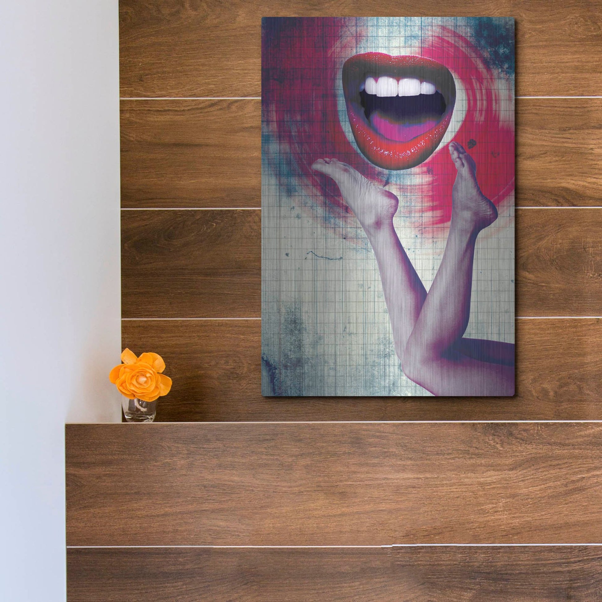 Luxe Metal Art 'Bla Bla Bla' by Elo Marc, Metal Wall Art,12x16