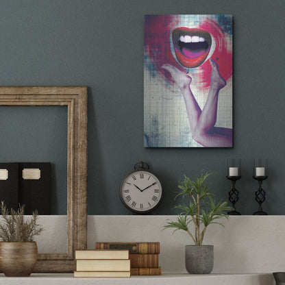 Luxe Metal Art 'Bla Bla Bla' by Elo Marc, Metal Wall Art,12x16