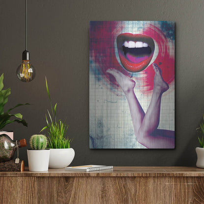 Luxe Metal Art 'Bla Bla Bla' by Elo Marc, Metal Wall Art,12x16