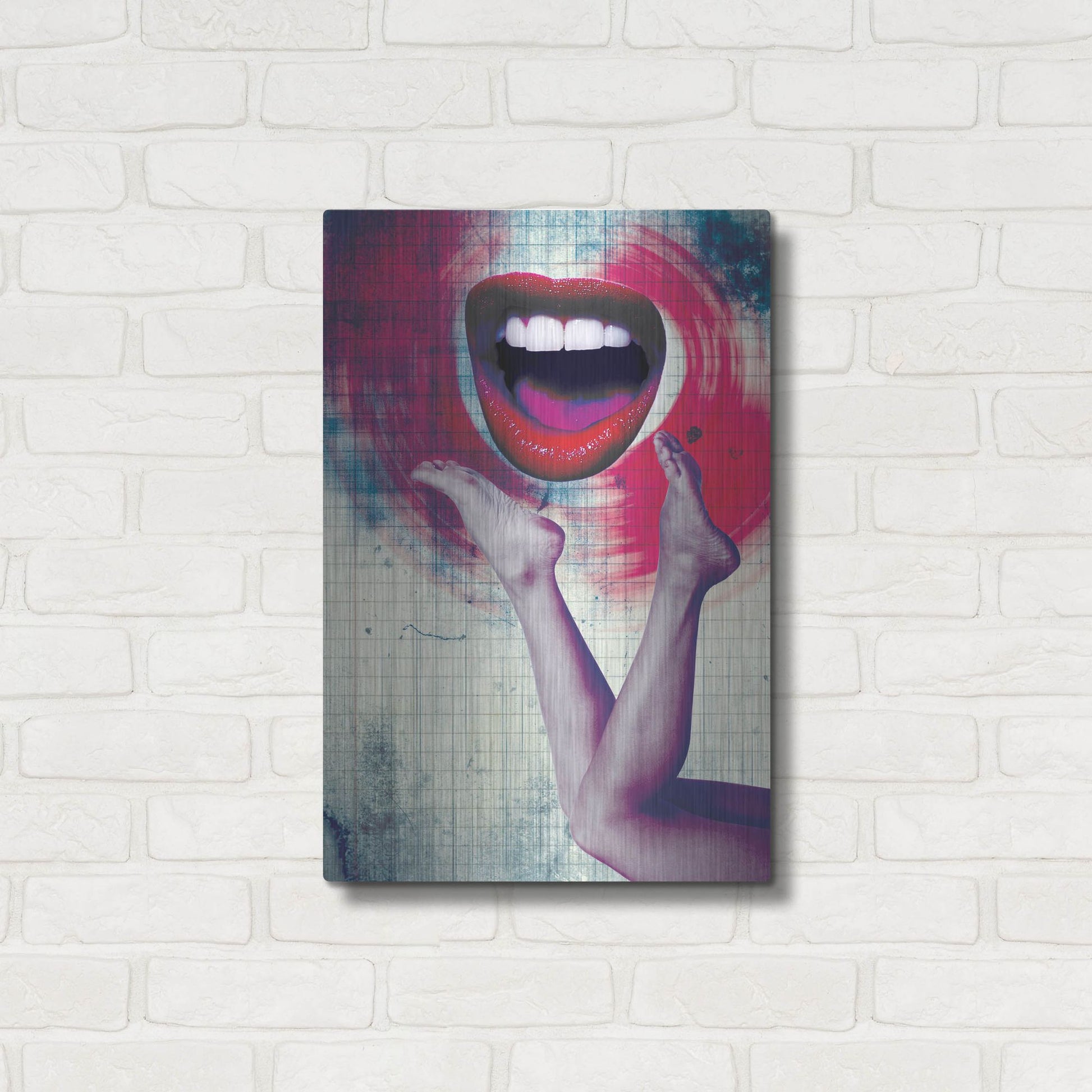 Luxe Metal Art 'Bla Bla Bla' by Elo Marc, Metal Wall Art,16x24