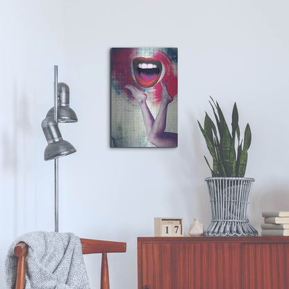 Luxe Metal Art 'Bla Bla Bla' by Elo Marc, Metal Wall Art,16x24