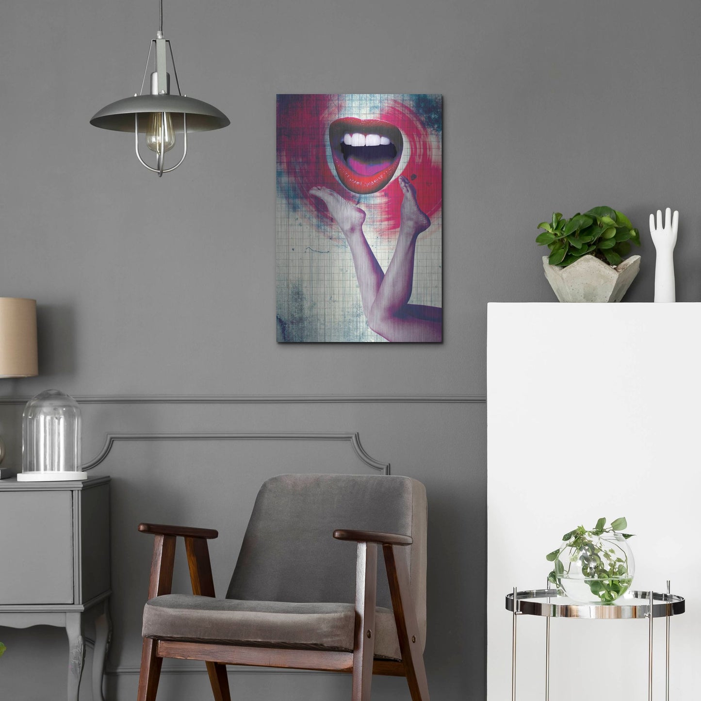 Luxe Metal Art 'Bla Bla Bla' by Elo Marc, Metal Wall Art,16x24