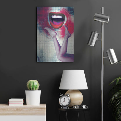 Luxe Metal Art 'Bla Bla Bla' by Elo Marc, Metal Wall Art,16x24