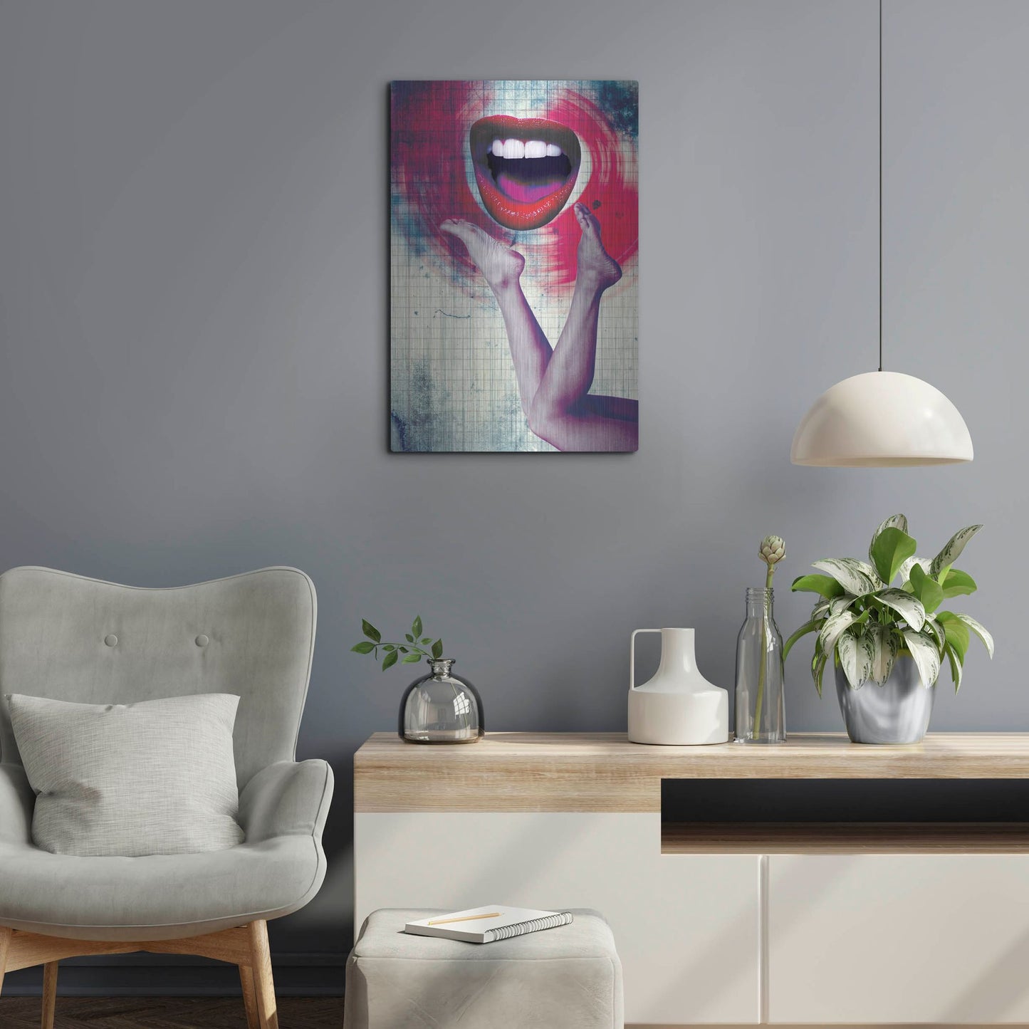 Luxe Metal Art 'Bla Bla Bla' by Elo Marc, Metal Wall Art,16x24