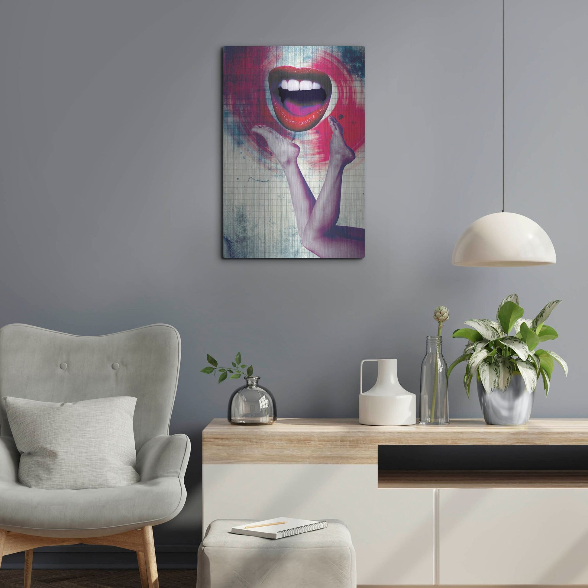 Luxe Metal Art 'Bla Bla Bla' by Elo Marc, Metal Wall Art,16x24