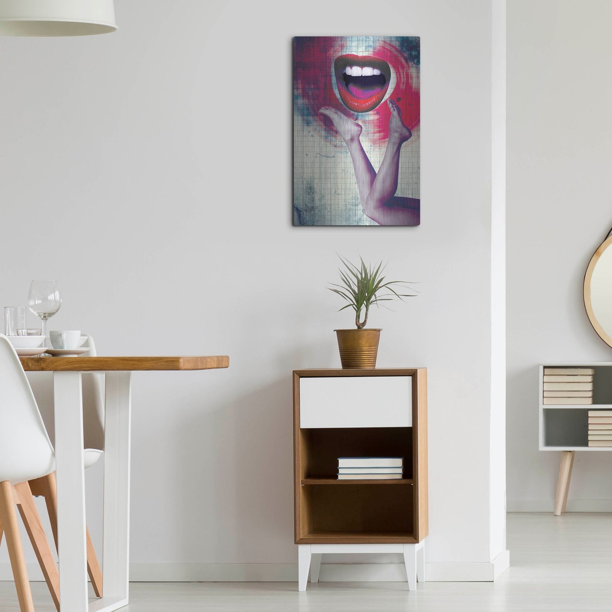 Luxe Metal Art 'Bla Bla Bla' by Elo Marc, Metal Wall Art,16x24