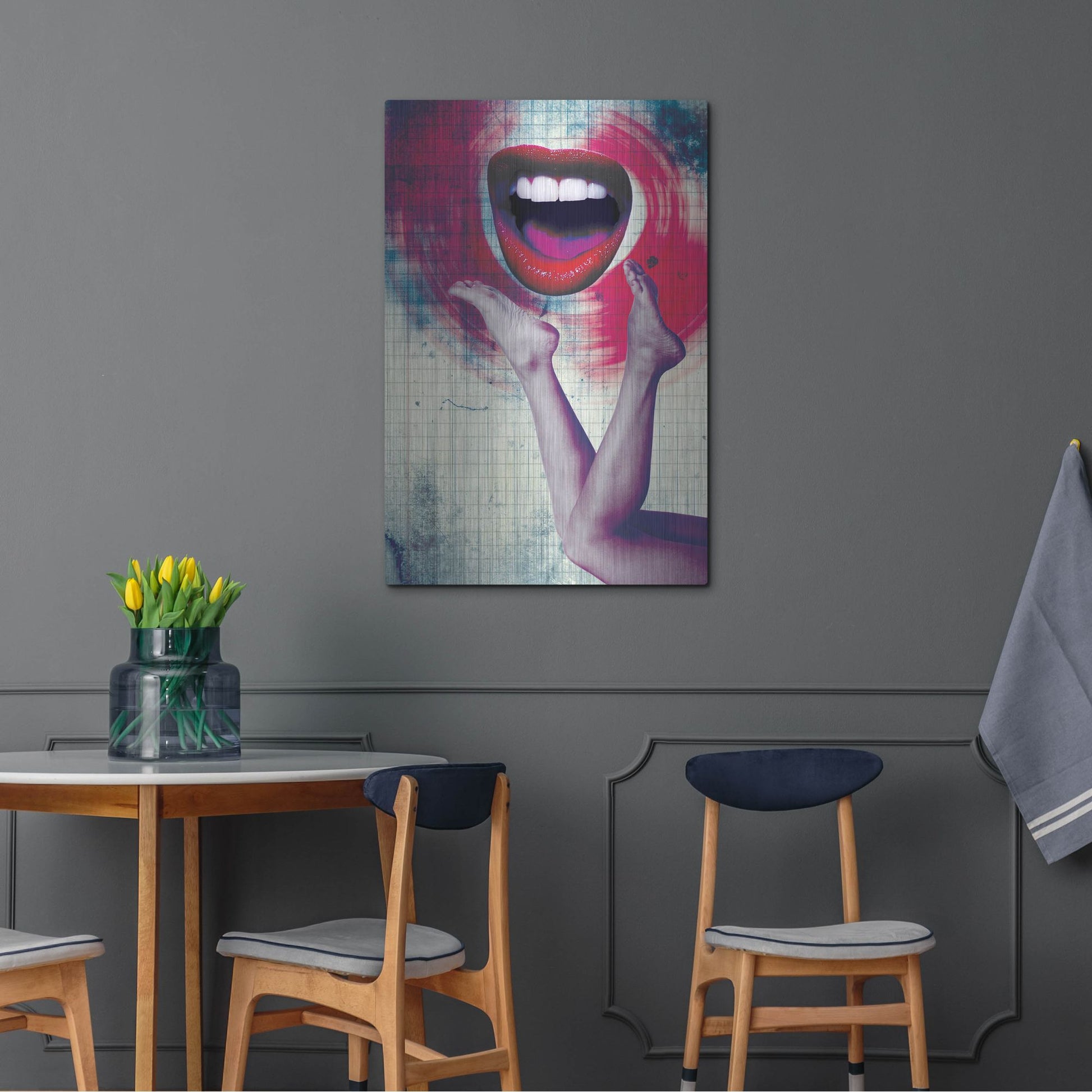 Luxe Metal Art 'Bla Bla Bla' by Elo Marc, Metal Wall Art,24x36