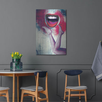 Luxe Metal Art 'Bla Bla Bla' by Elo Marc, Metal Wall Art,24x36