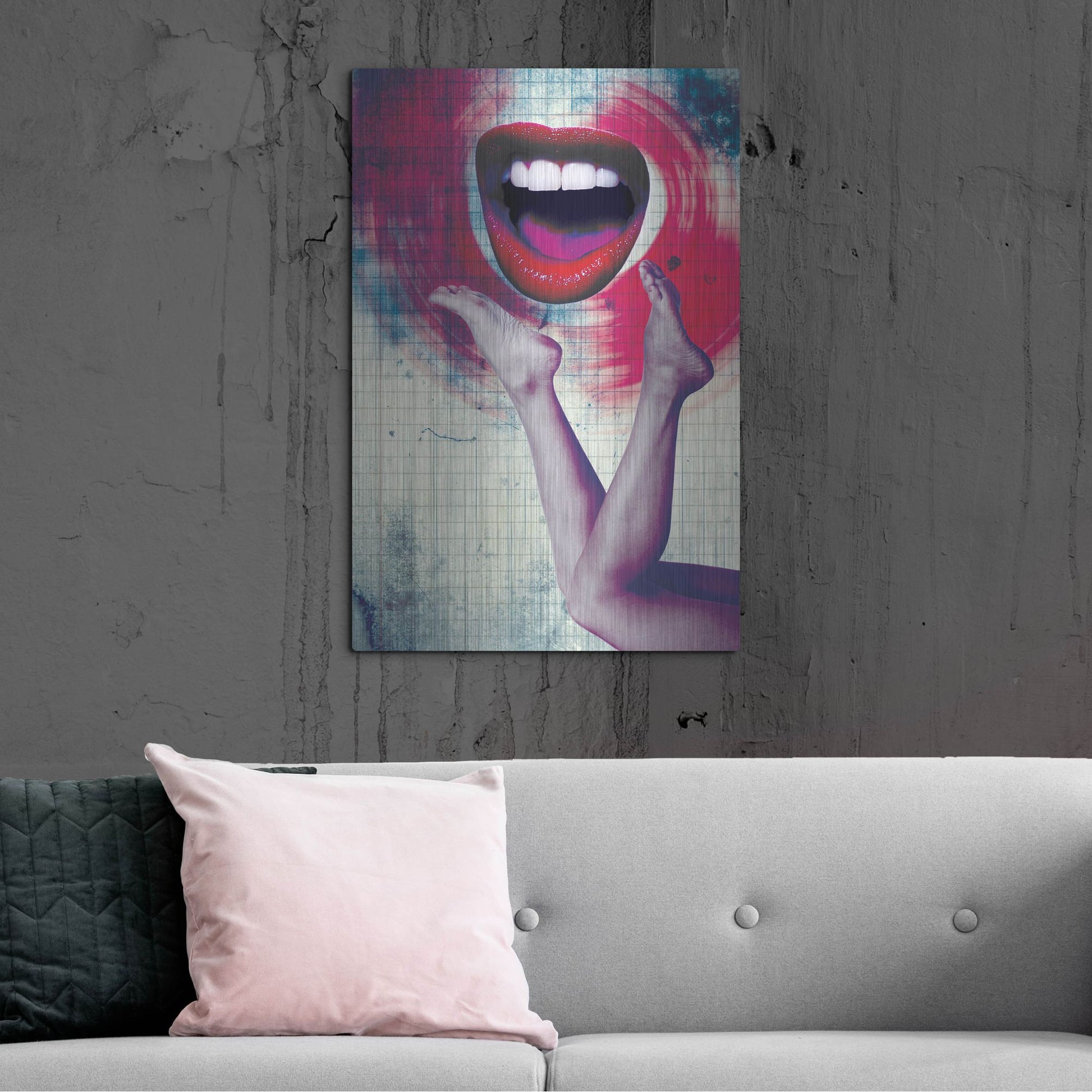 Luxe Metal Art 'Bla Bla Bla' by Elo Marc, Metal Wall Art,24x36