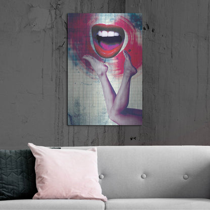 Luxe Metal Art 'Bla Bla Bla' by Elo Marc, Metal Wall Art,24x36