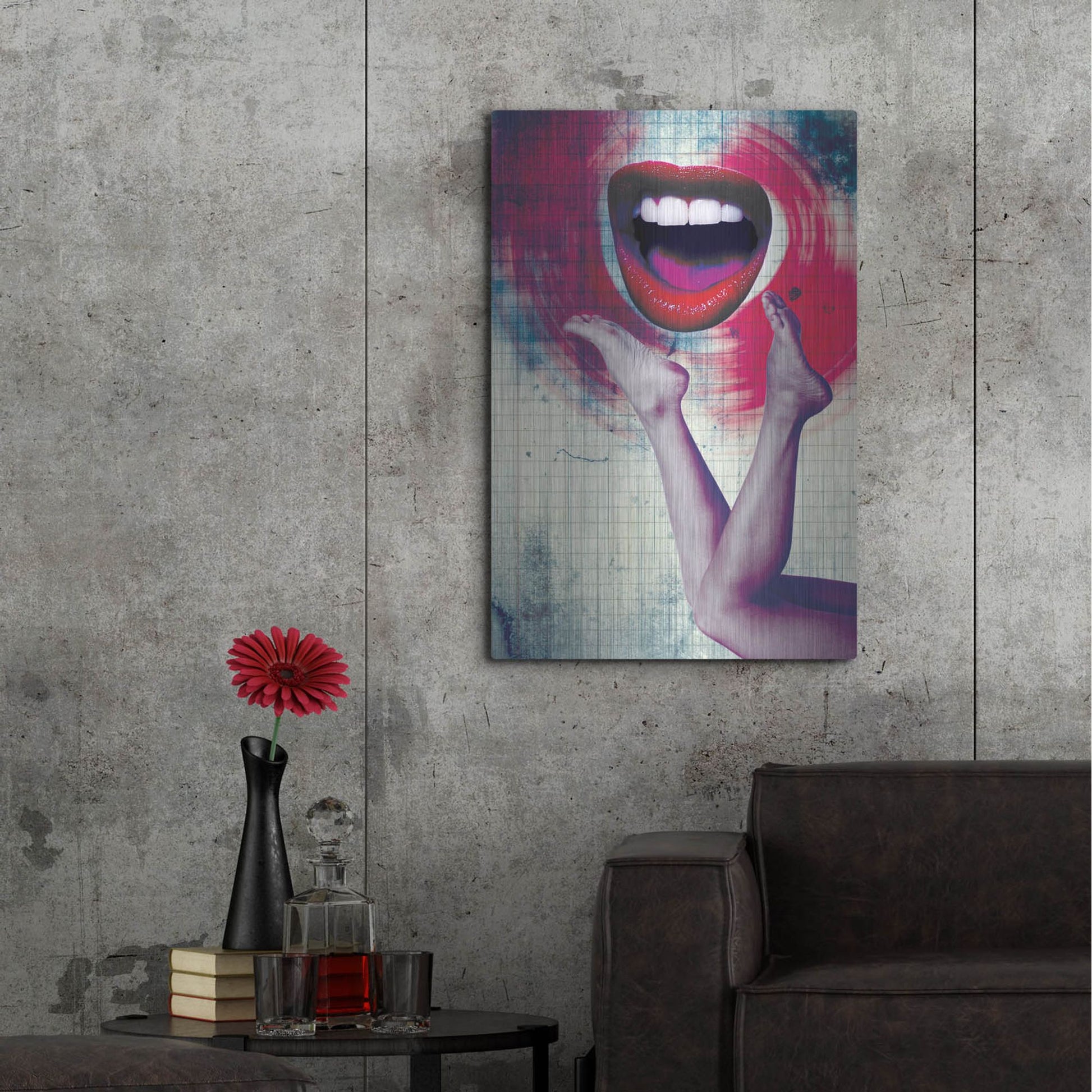 Luxe Metal Art 'Bla Bla Bla' by Elo Marc, Metal Wall Art,24x36