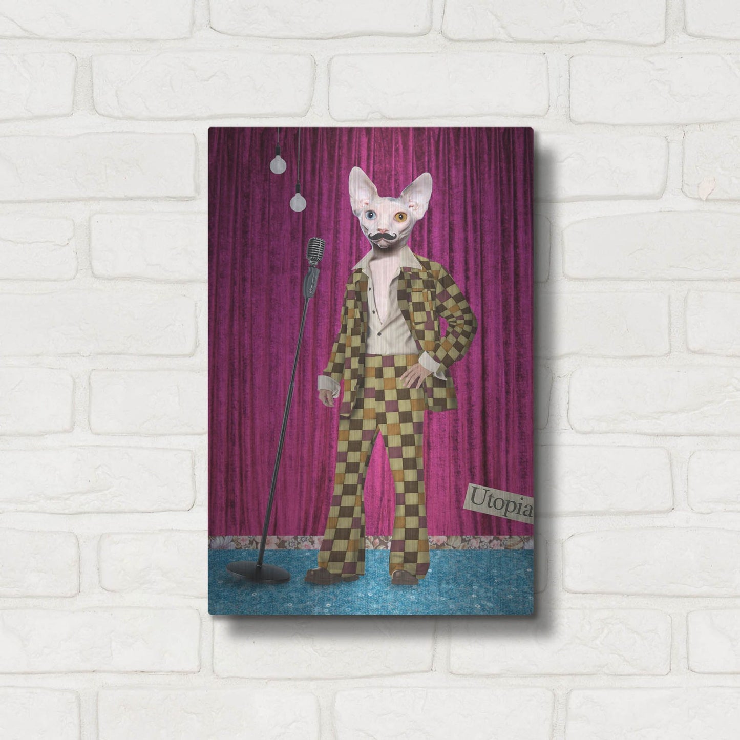 Luxe Metal Art 'Boogie Nights' by Elo Marc, Metal Wall Art,12x16