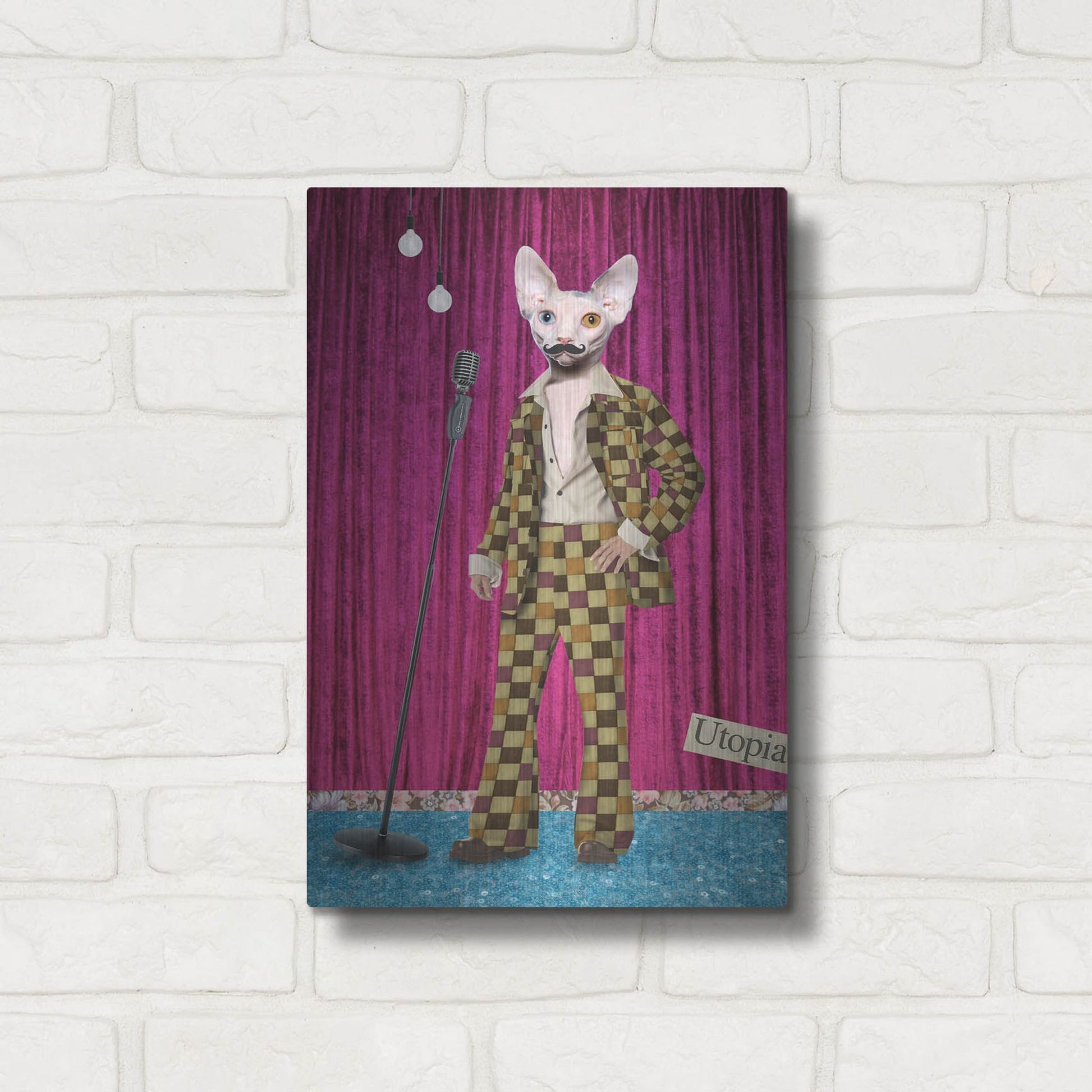 Luxe Metal Art 'Boogie Nights' by Elo Marc, Metal Wall Art,12x16