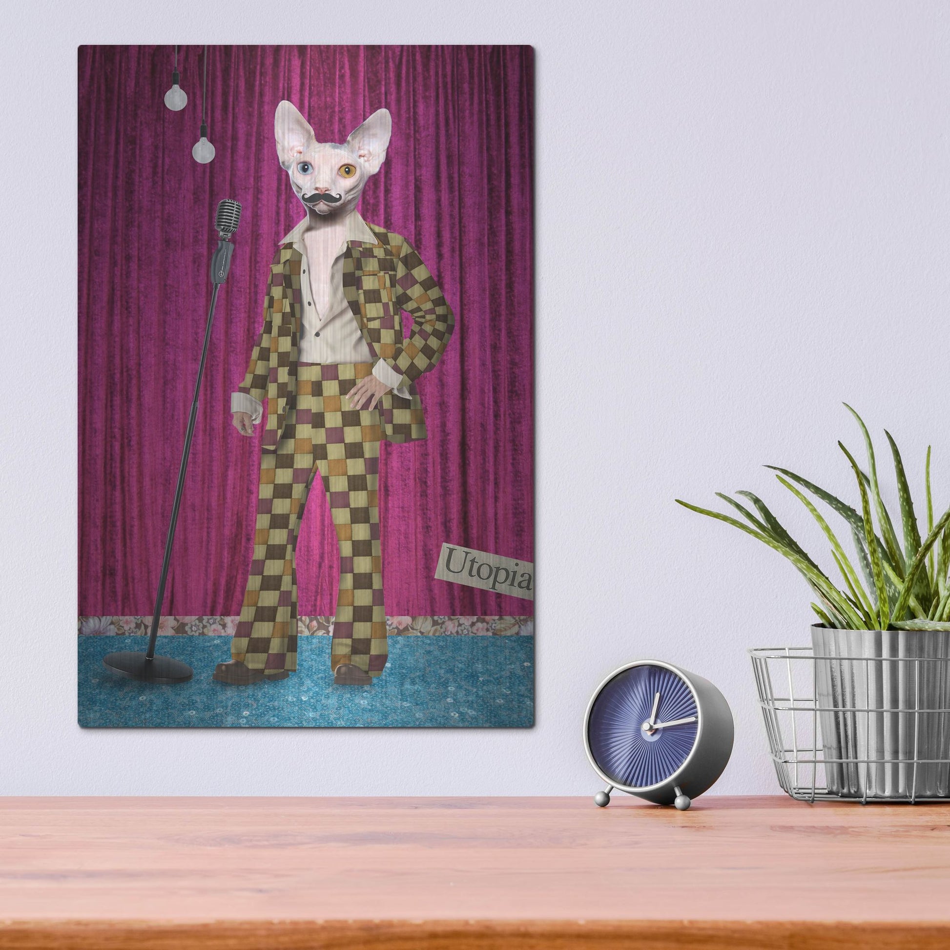 Luxe Metal Art 'Boogie Nights' by Elo Marc, Metal Wall Art,12x16