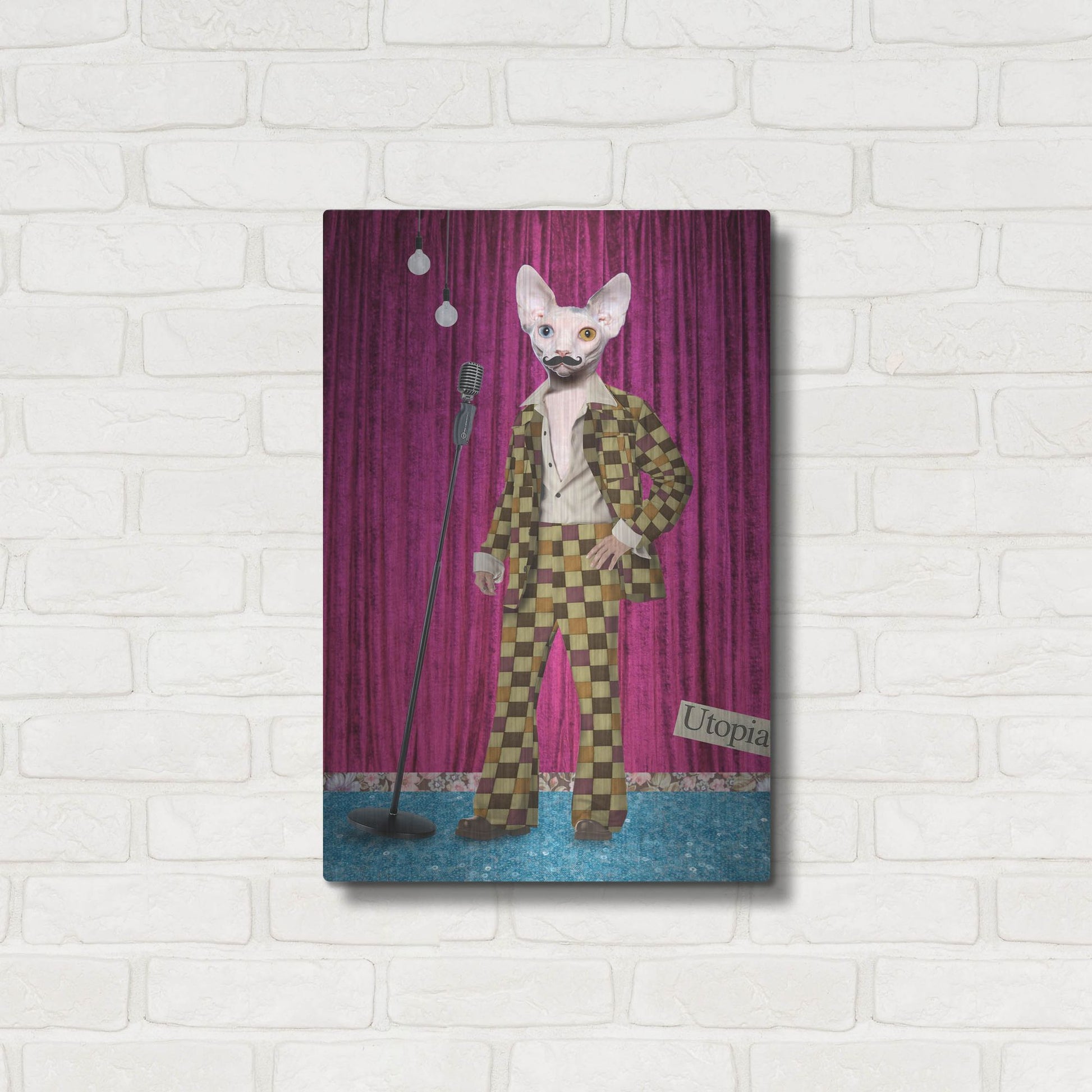 Luxe Metal Art 'Boogie Nights' by Elo Marc, Metal Wall Art,16x24