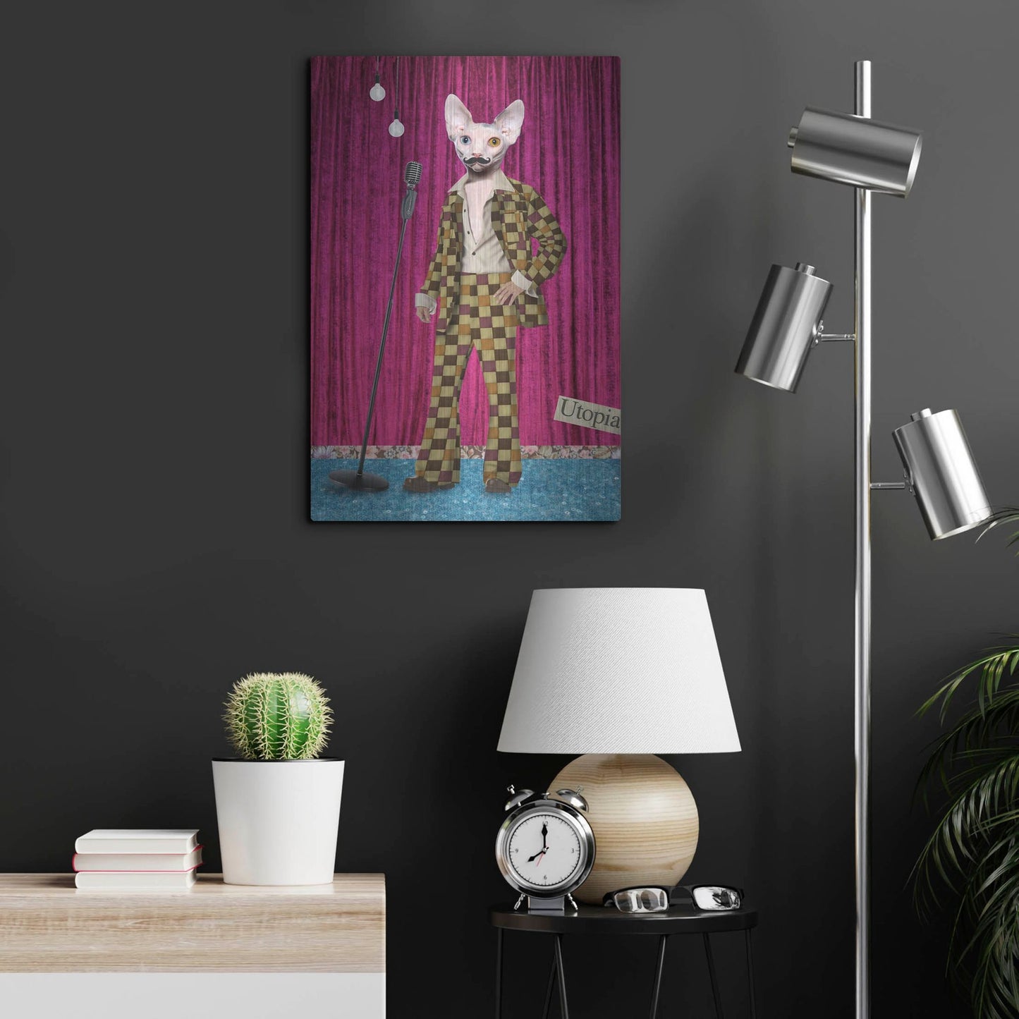 Luxe Metal Art 'Boogie Nights' by Elo Marc, Metal Wall Art,16x24