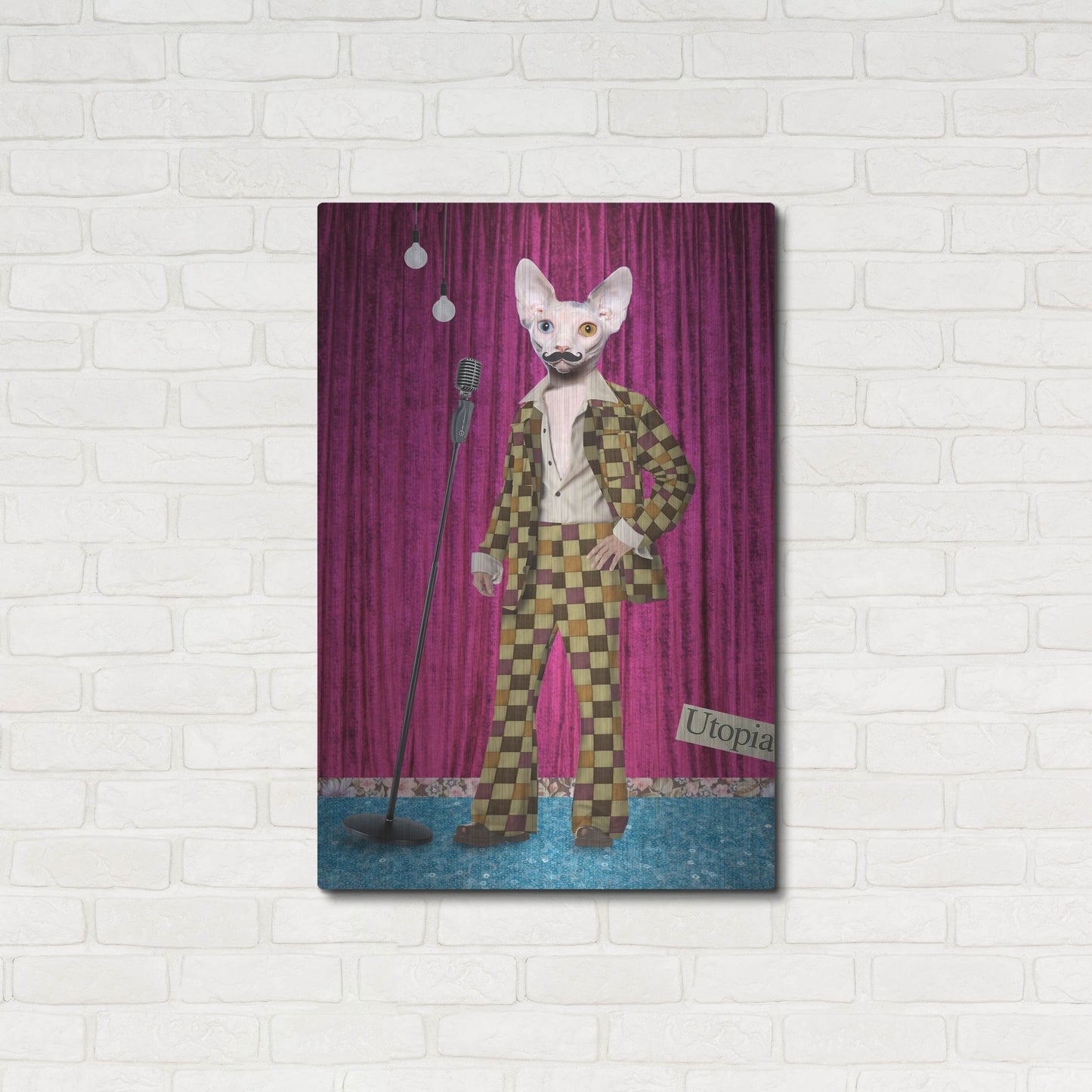 Luxe Metal Art 'Boogie Nights' by Elo Marc, Metal Wall Art,24x36