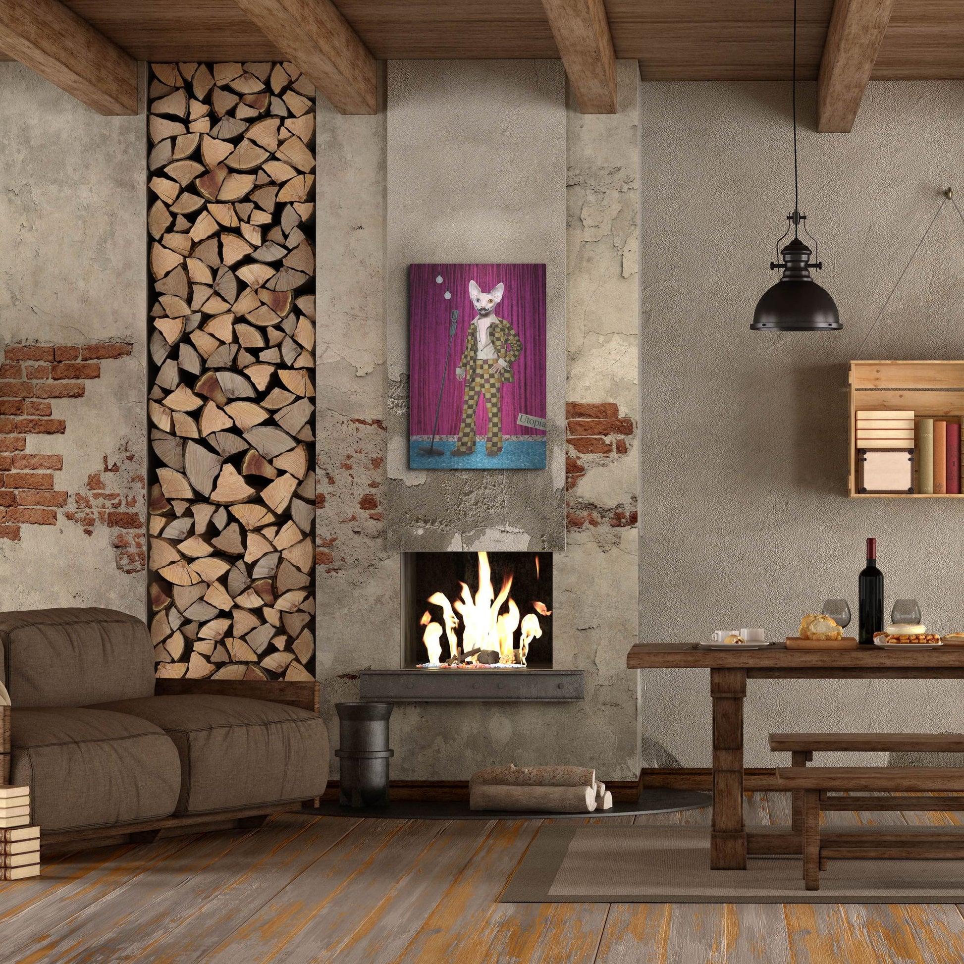 Luxe Metal Art 'Boogie Nights' by Elo Marc, Metal Wall Art,24x36