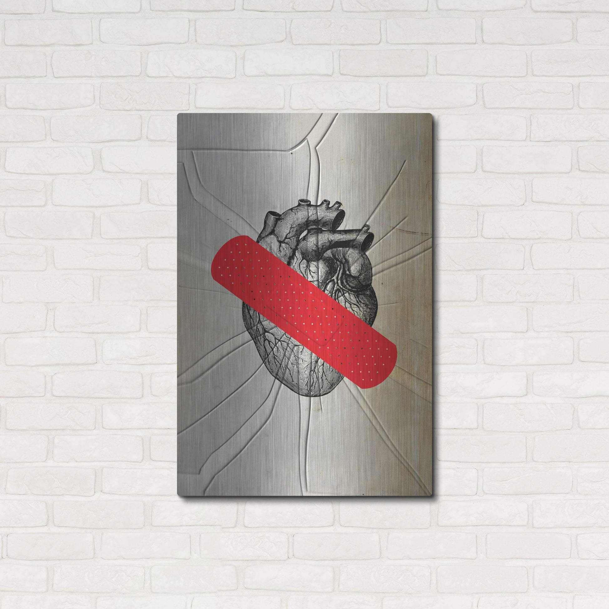 Luxe Metal Art 'First Aid' by Elo Marc, Metal Wall Art,24x36