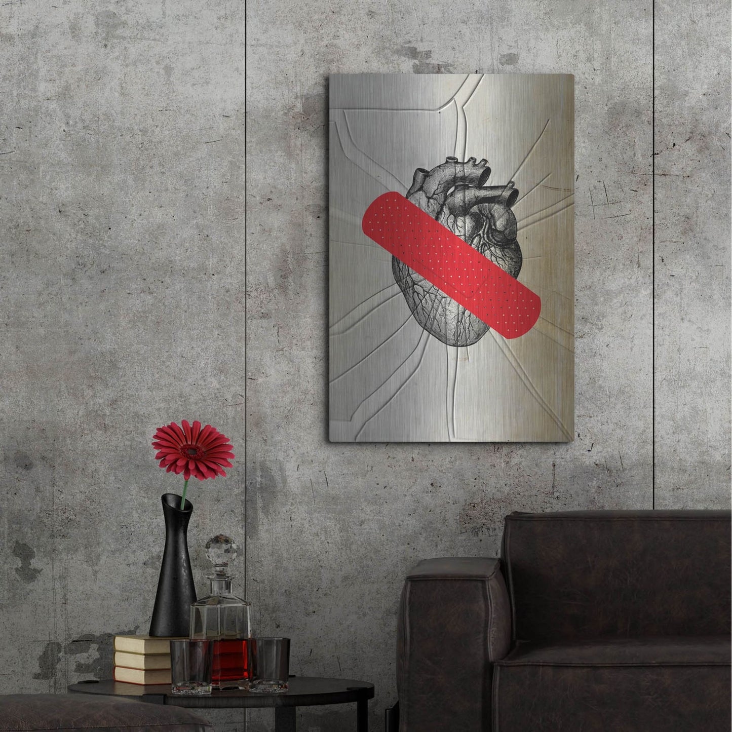 Luxe Metal Art 'First Aid' by Elo Marc, Metal Wall Art,24x36