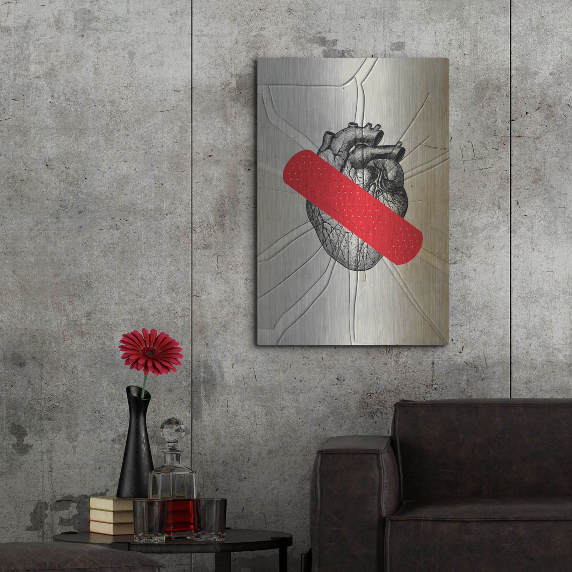 Luxe Metal Art 'First Aid' by Elo Marc, Metal Wall Art,24x36