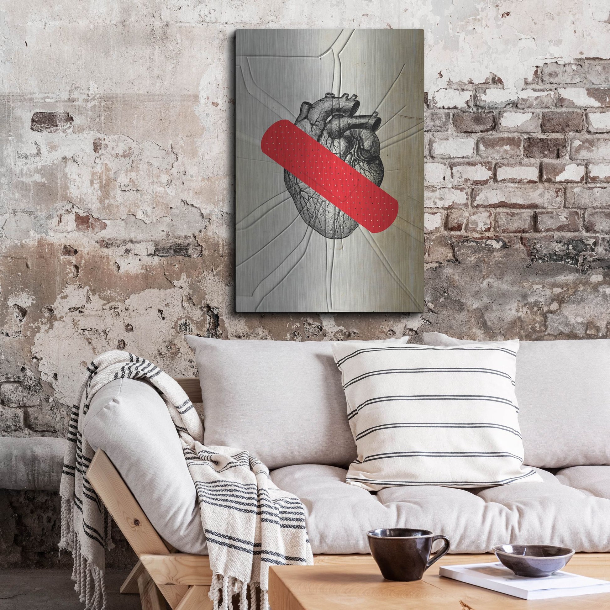 Luxe Metal Art 'First Aid' by Elo Marc, Metal Wall Art,24x36