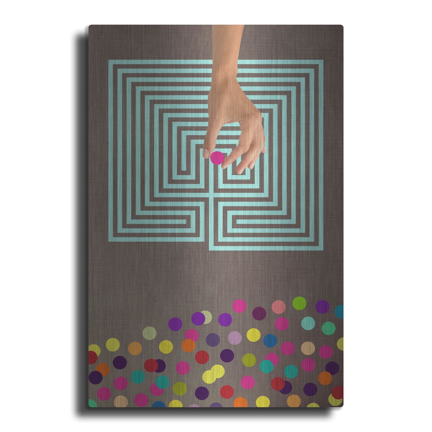 Luxe Metal Art 'Labyrinth' by Elo Marc, Metal Wall Art