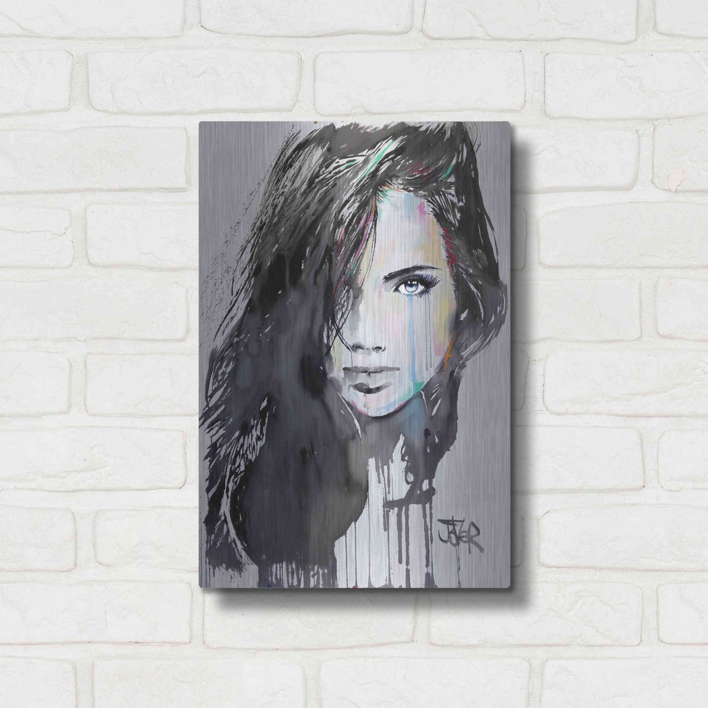 Luxe Metal Art 'Talisman' by Loui Jover, Metal Wall Art,12x16