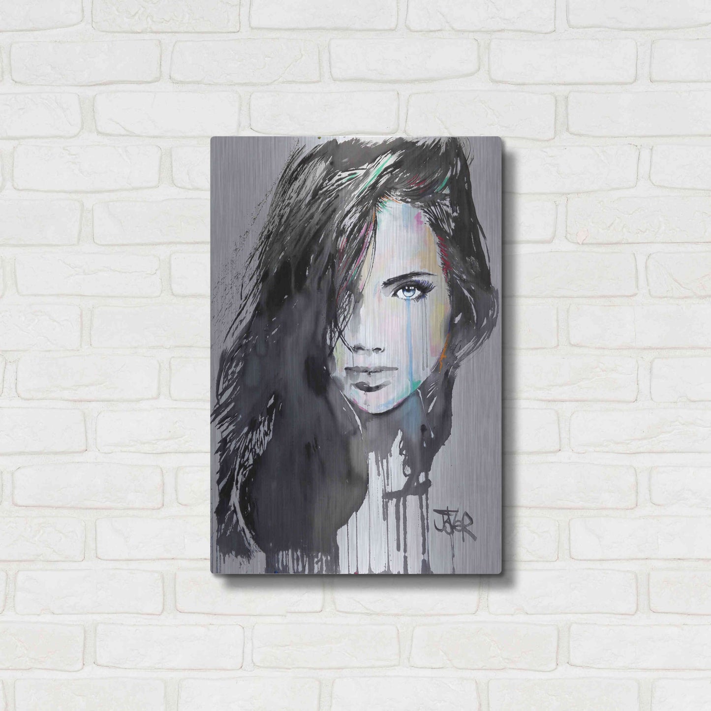 Luxe Metal Art 'Talisman' by Loui Jover, Metal Wall Art,16x24