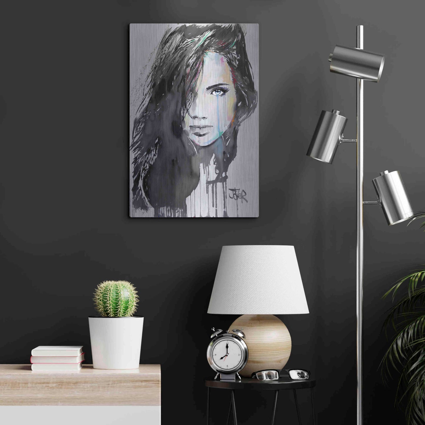 Luxe Metal Art 'Talisman' by Loui Jover, Metal Wall Art,16x24