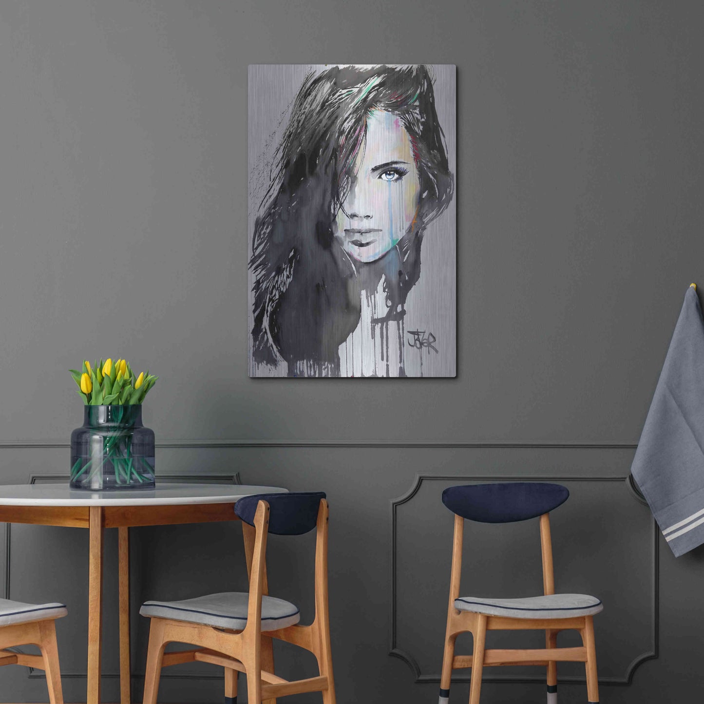 Luxe Metal Art 'Talisman' by Loui Jover, Metal Wall Art,24x36