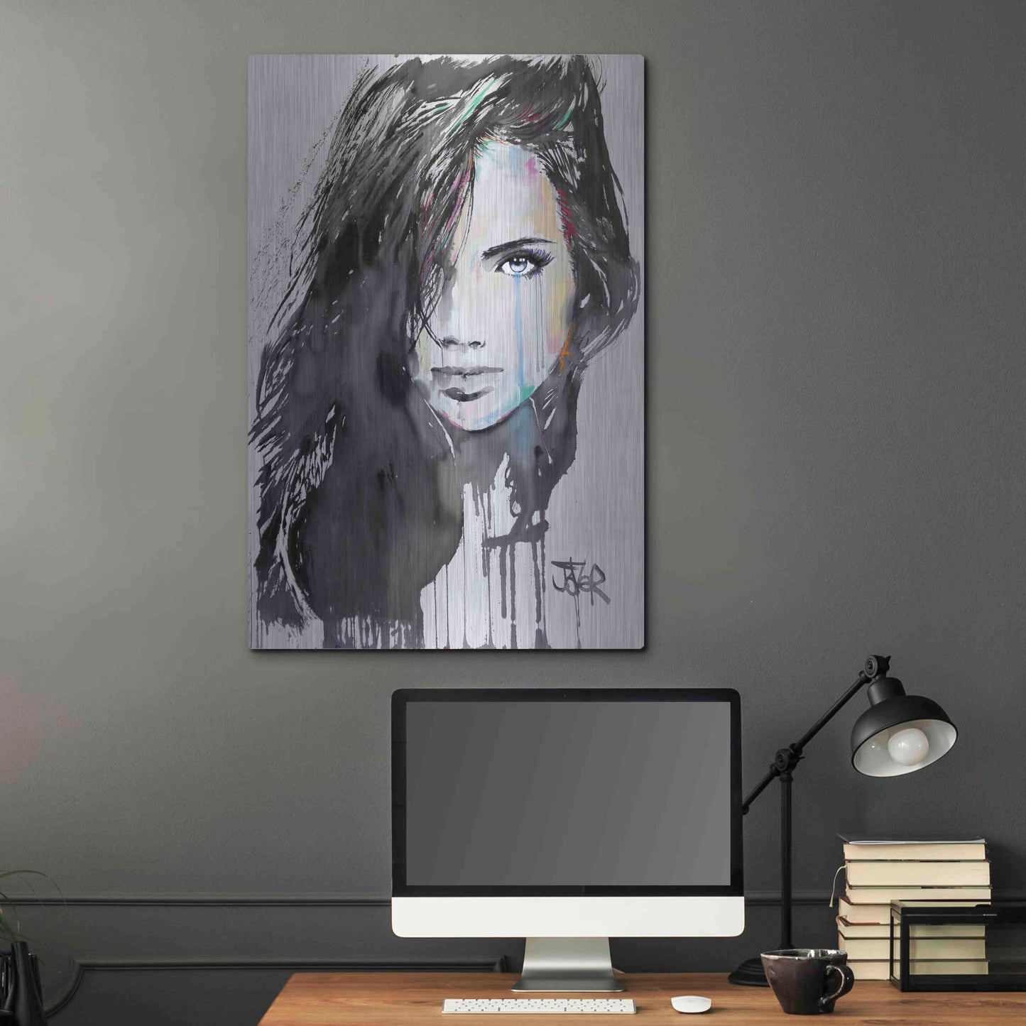 Luxe Metal Art 'Talisman' by Loui Jover, Metal Wall Art,24x36