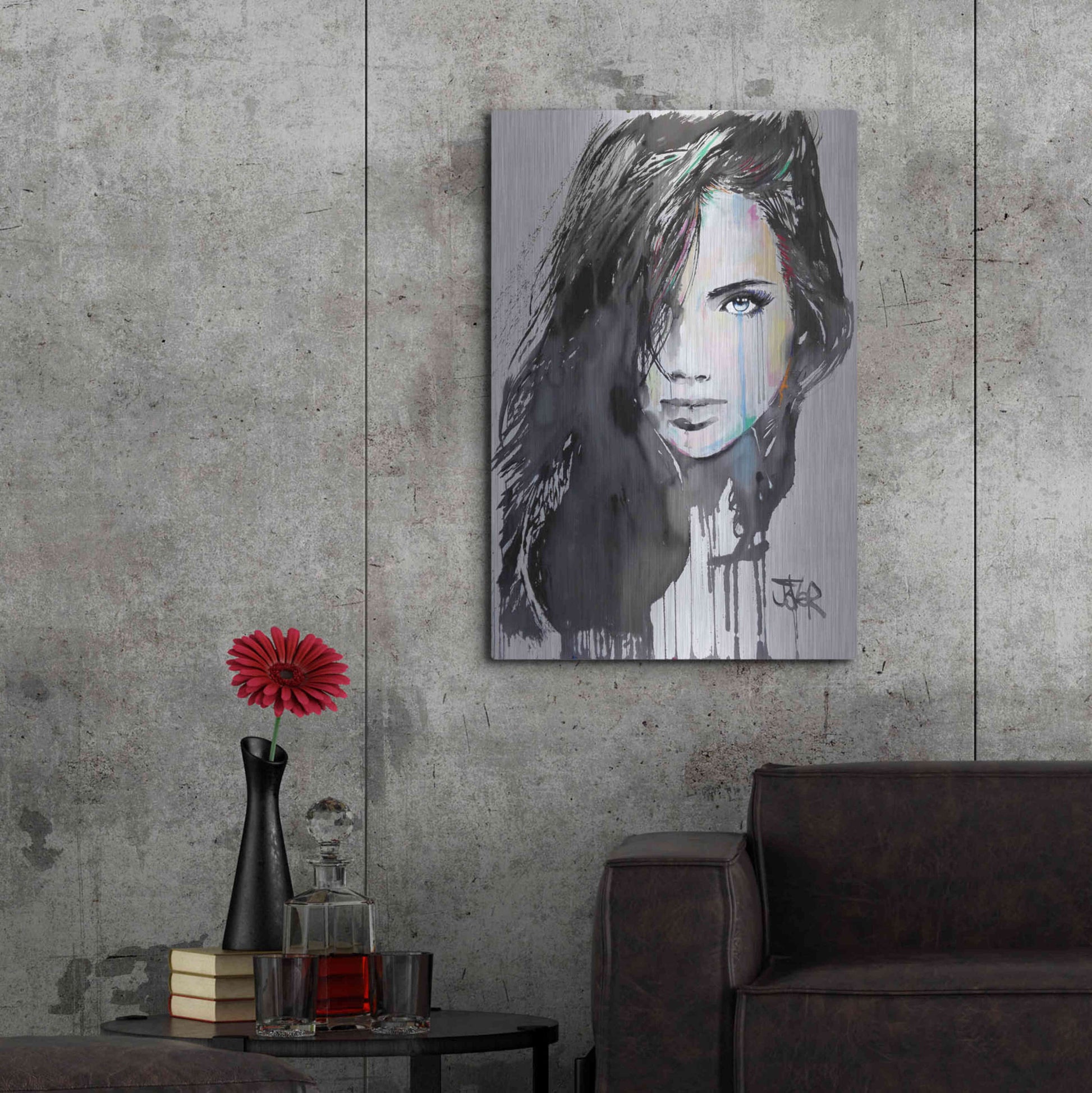 Luxe Metal Art 'Talisman' by Loui Jover, Metal Wall Art,24x36