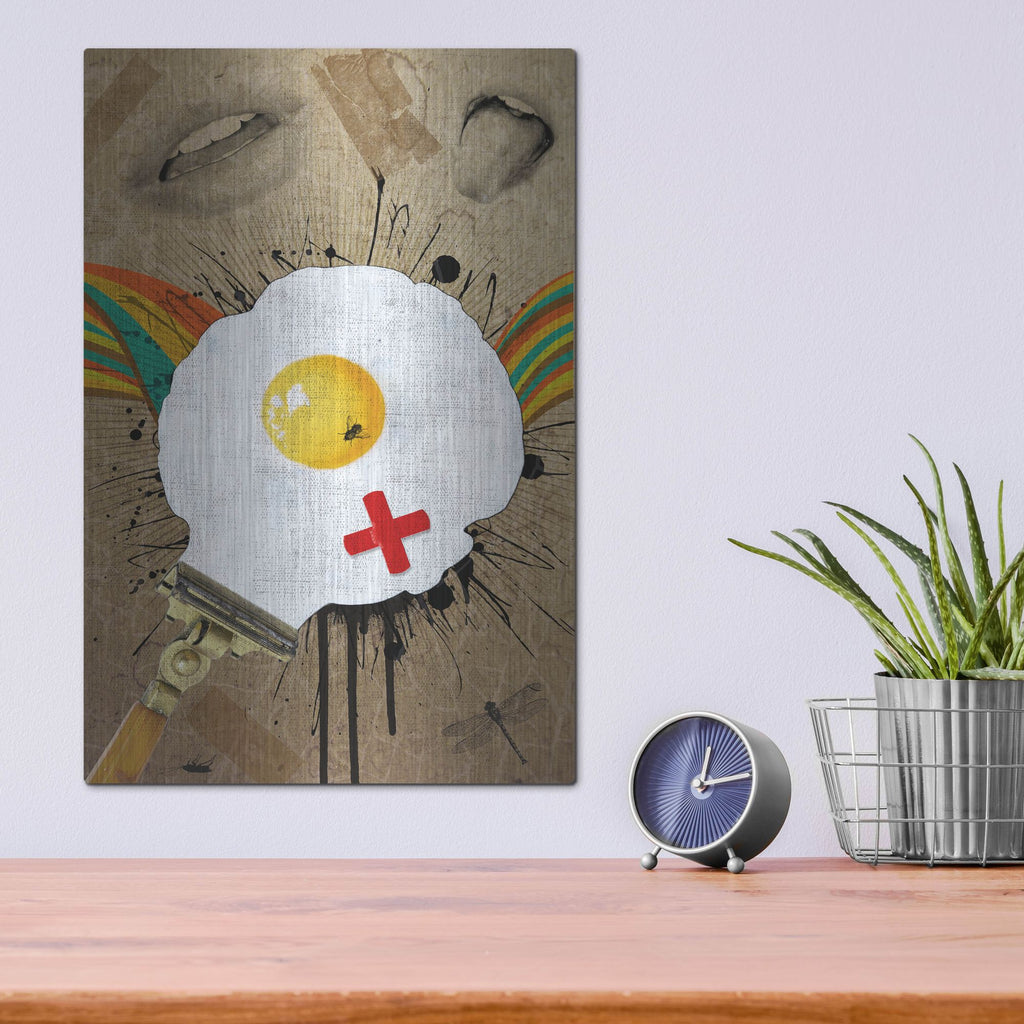 Luxe Metal Art 'Time for Breakfast' by Elo Marc, Metal Wall Art,12x16