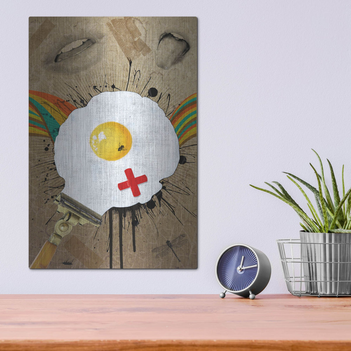Luxe Metal Art 'Time for Breakfast' by Elo Marc, Metal Wall Art,12x16
