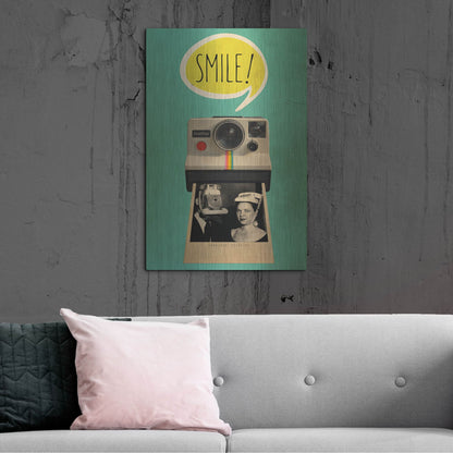 Luxe Metal Art 'Smile' by Elo Marc, Metal Wall Art,24x36