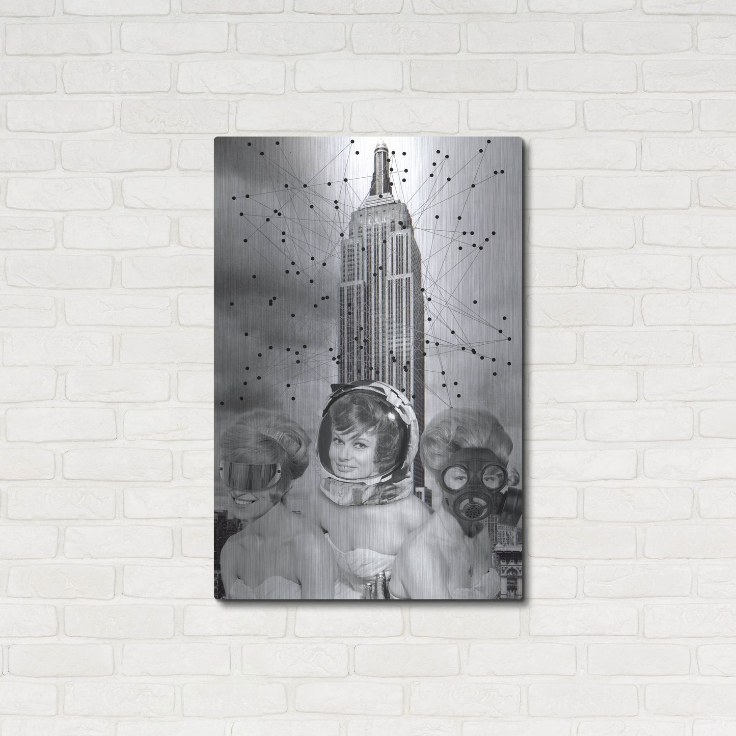 Luxe Metal Art 'We Built this City' by Elo Marc, Metal Wall Art,24x36