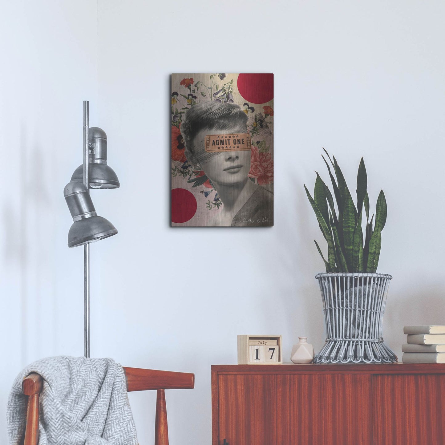 Luxe Metal Art 'Audrey' by Elo Marc, Metal Wall Art,16x24