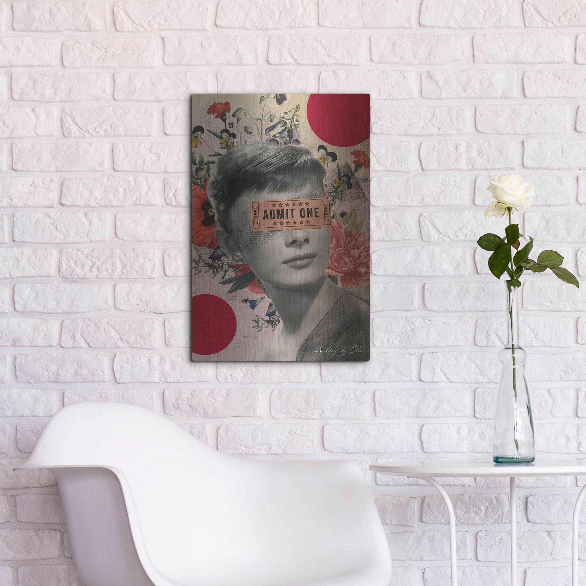 Luxe Metal Art 'Audrey' by Elo Marc, Metal Wall Art,16x24