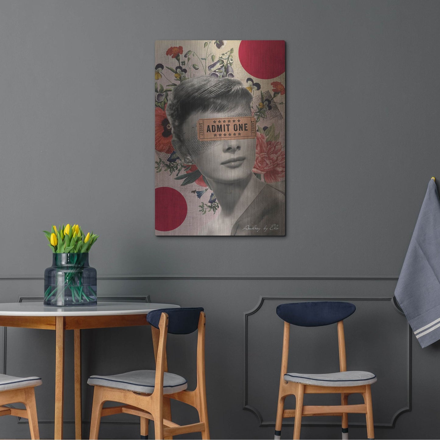 Luxe Metal Art 'Audrey' by Elo Marc, Metal Wall Art,24x36