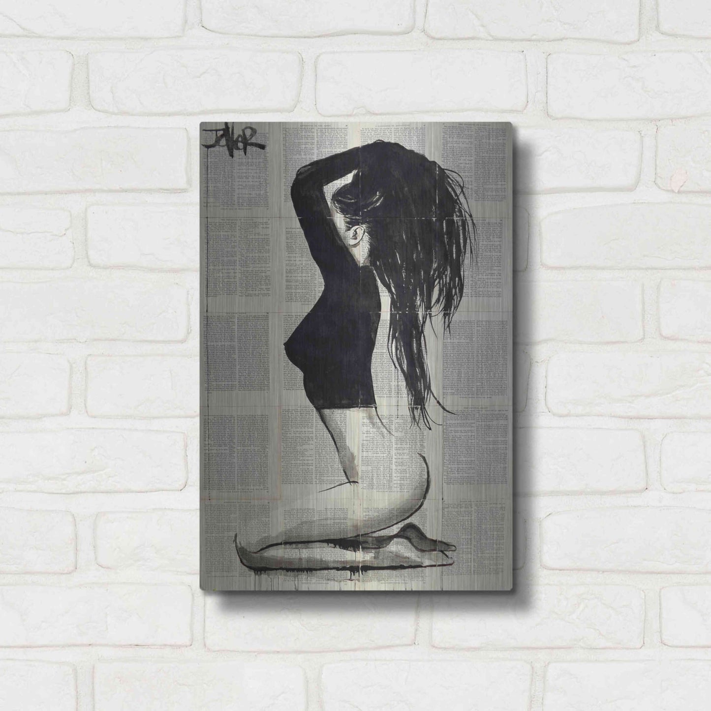 Luxe Metal Art 'The Black Top' by Loui Jover, Metal Wall Art,12x16