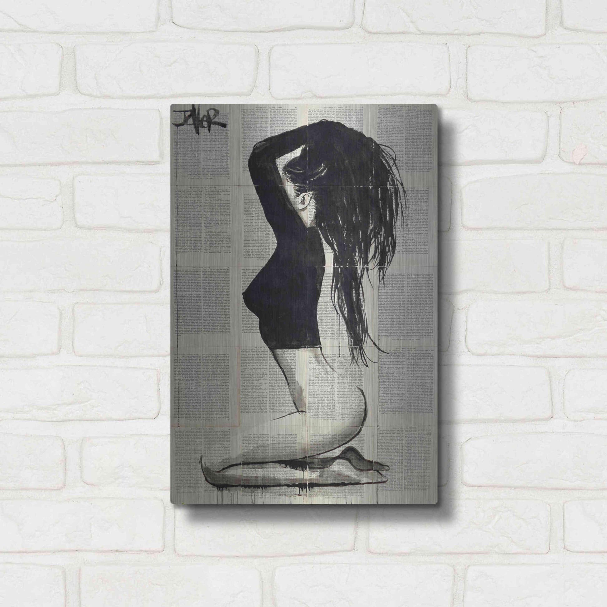 Luxe Metal Art 'The Black Top' by Loui Jover, Metal Wall Art,12x16