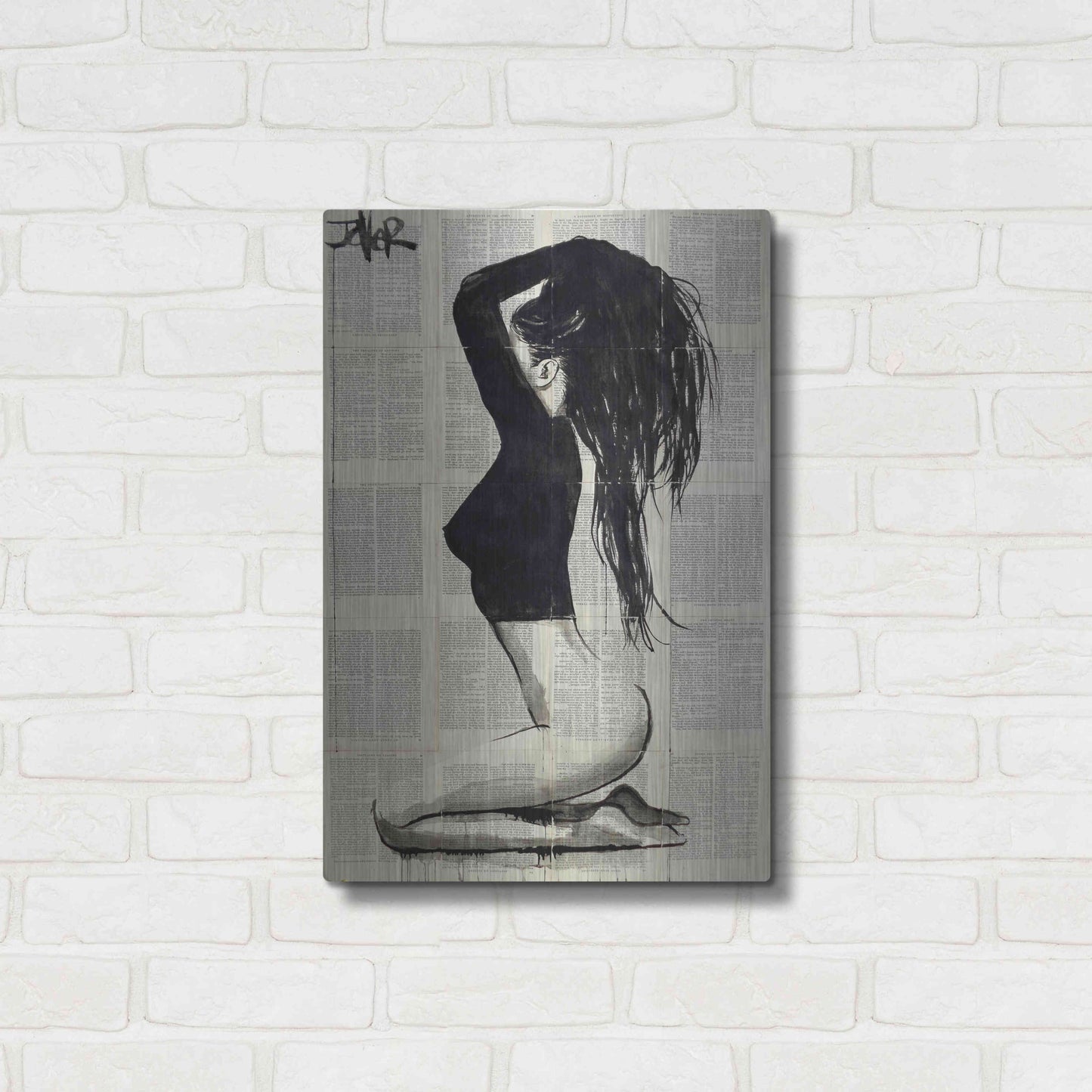 Luxe Metal Art 'The Black Top' by Loui Jover, Metal Wall Art,16x24