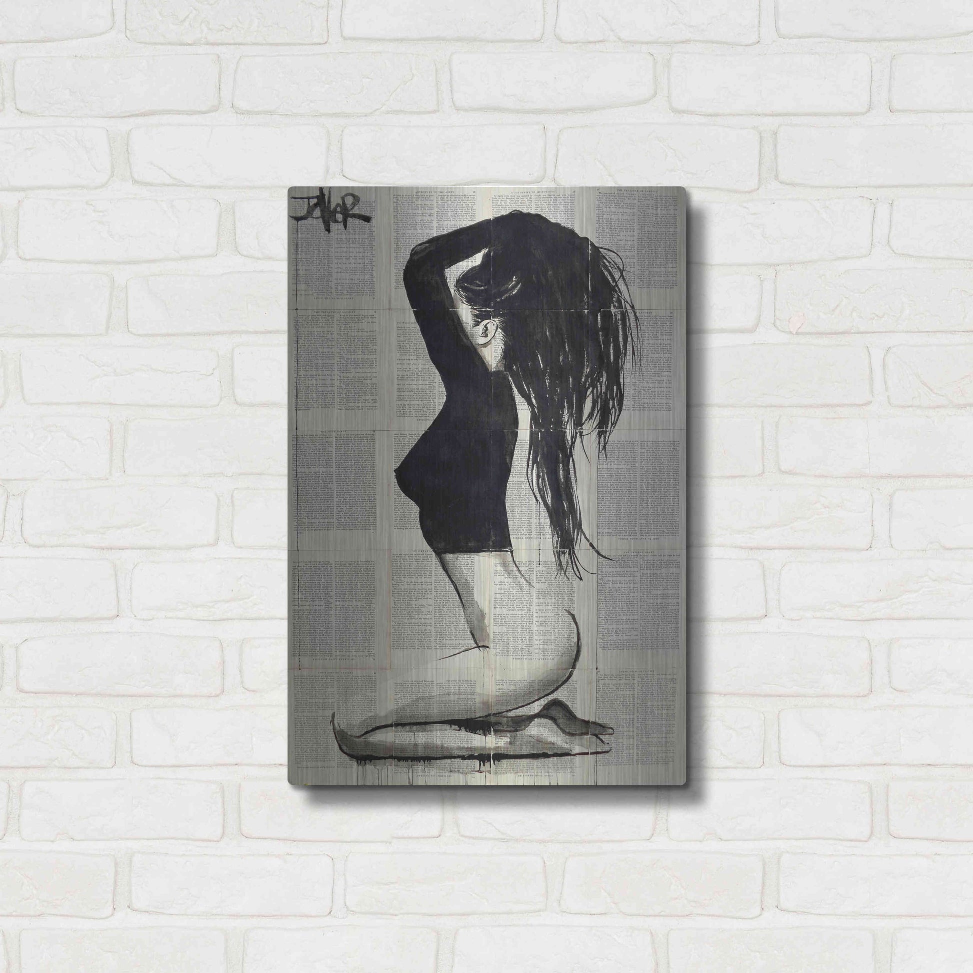 Luxe Metal Art 'The Black Top' by Loui Jover, Metal Wall Art,16x24