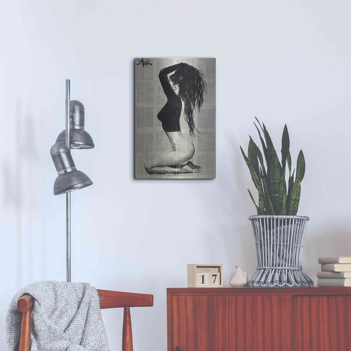 Luxe Metal Art 'The Black Top' by Loui Jover, Metal Wall Art,16x24