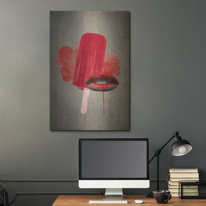 Luxe Metal Art 'Cold Kiss' by Elo Marc, Metal Wall Art,24x36