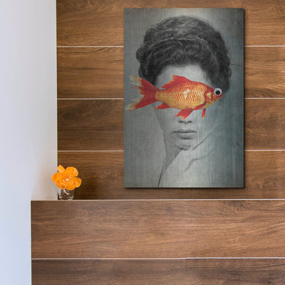 Luxe Metal Art 'Fish Eye' by Elo Marc, Metal Wall Art,12x16