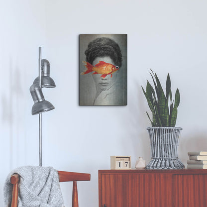 Luxe Metal Art 'Fish Eye' by Elo Marc, Metal Wall Art,16x24